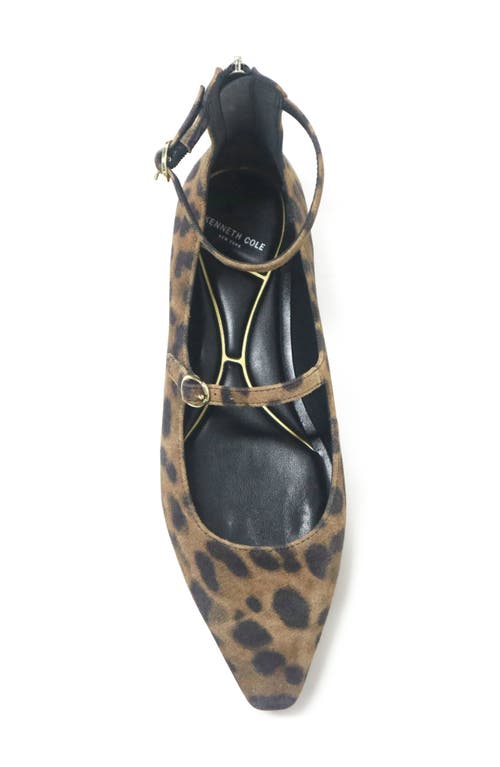 Shop Kenneth Cole Nolita Ankle Strap Mary Jane Flat In Leopard Suede