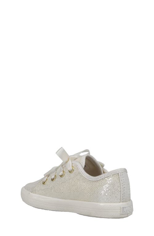 Keds ® Kids' Kickstart Celebrations Sneaker In Ivory Sparkle