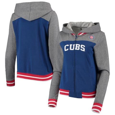 Chicago Cubs New Era Girls Youth Space Dye Full-Zip Hoodie - Royal