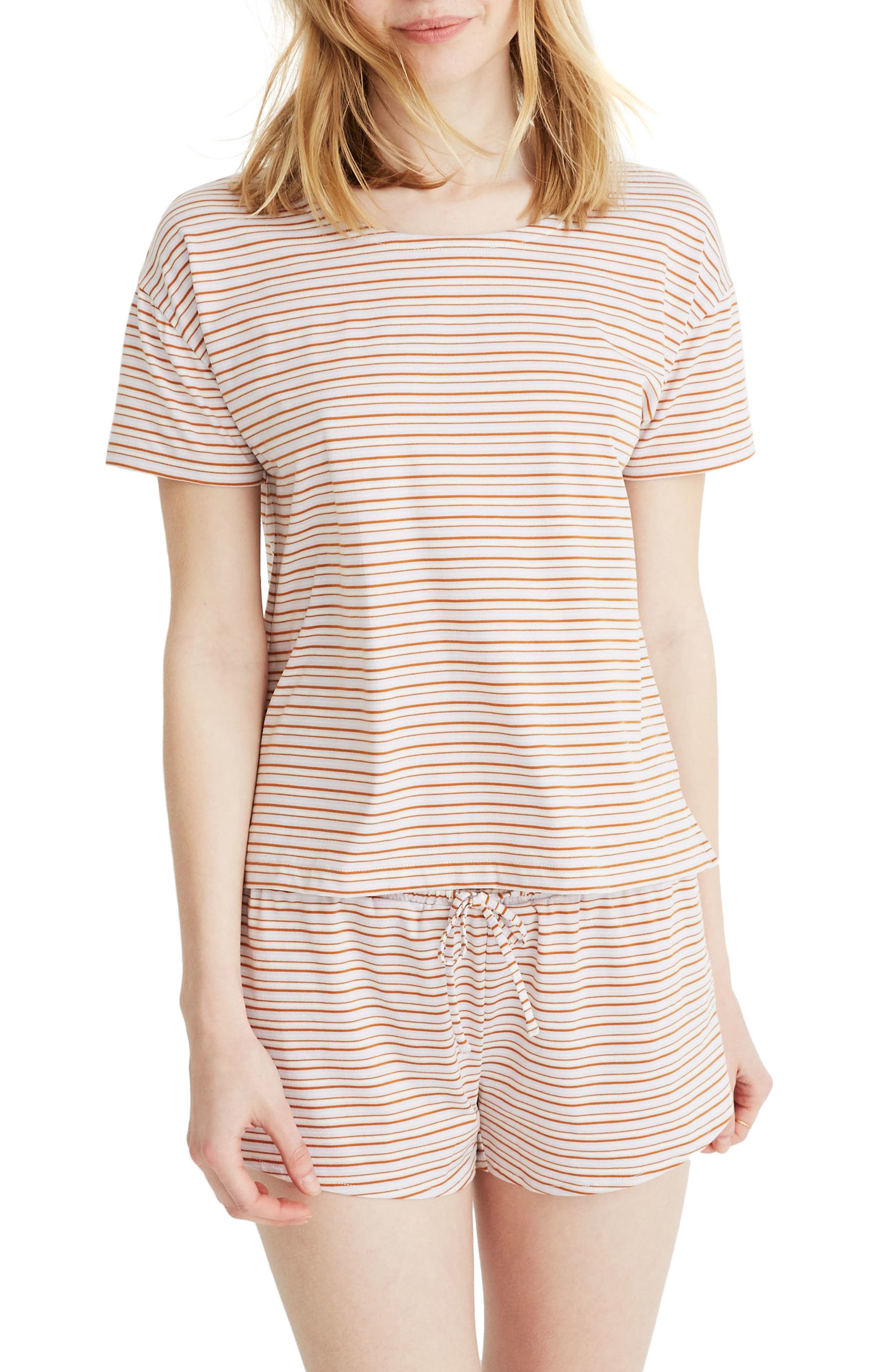Madewell Stripe Pajama Tee, Purple