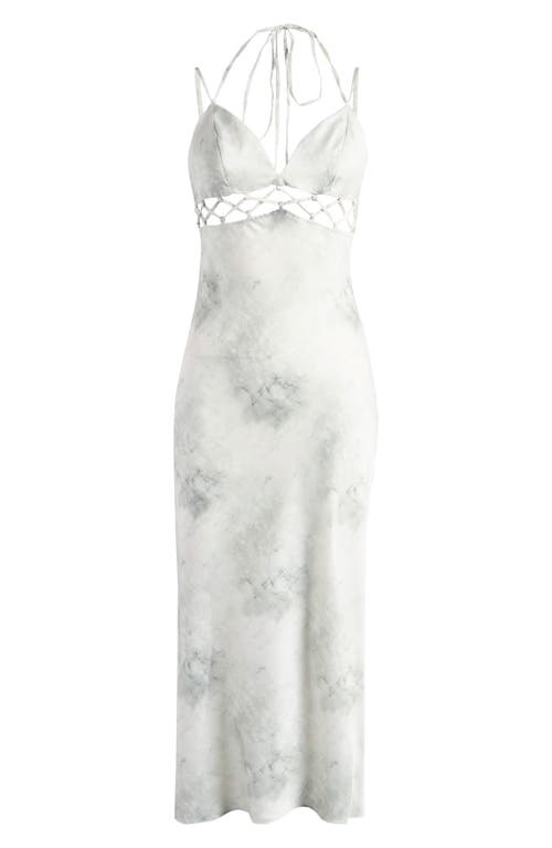 Mistress Rocks Marble Satin Slipdress In Marble