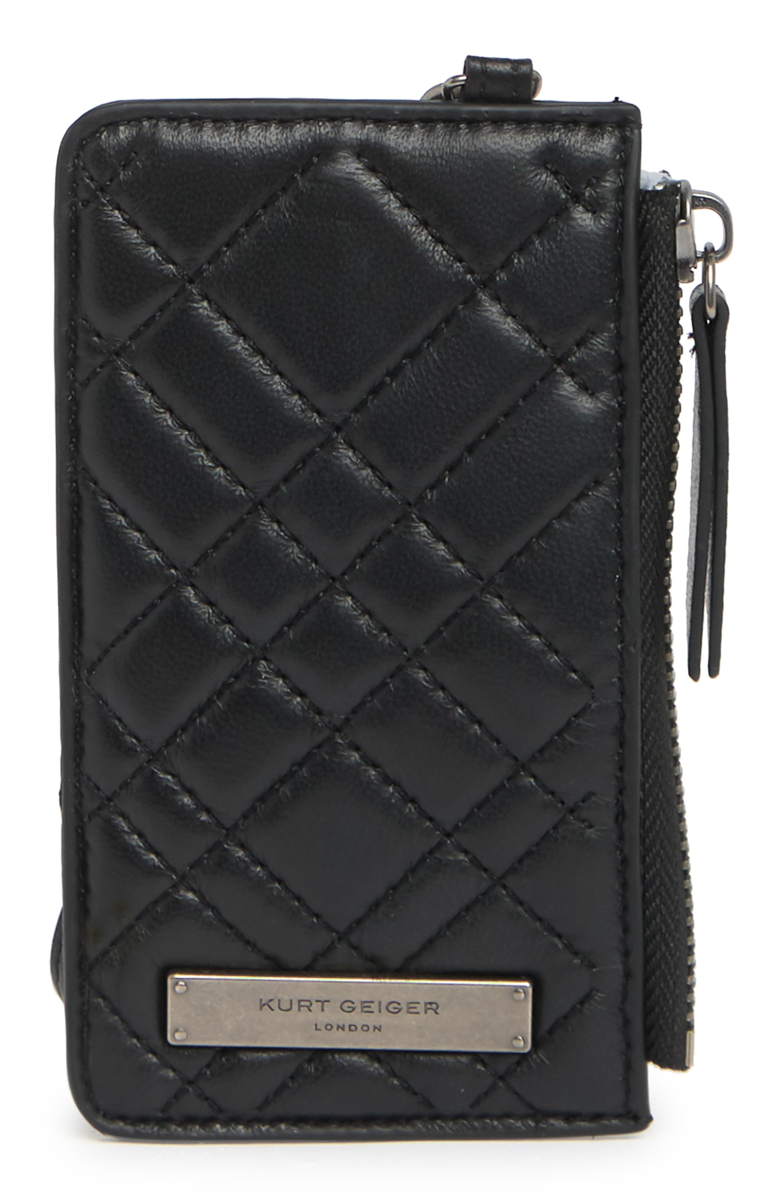 Kurt Geiger London Quilted Card Case with Strap Nordstromrack