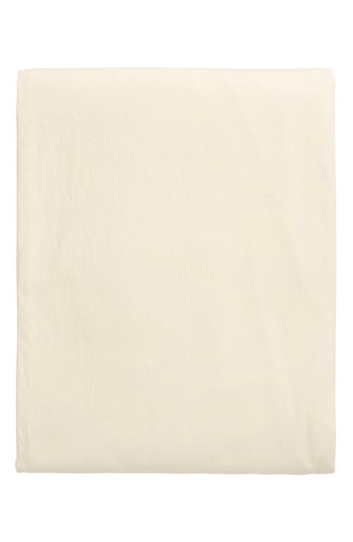 Tekla Organic Cotton Percale Fitted Sheet in Winter White