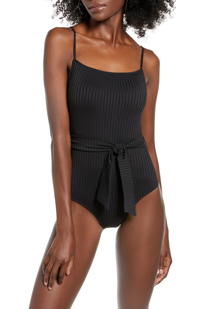 Topshop Belted One-Piece Swimsuit | Nordstrom