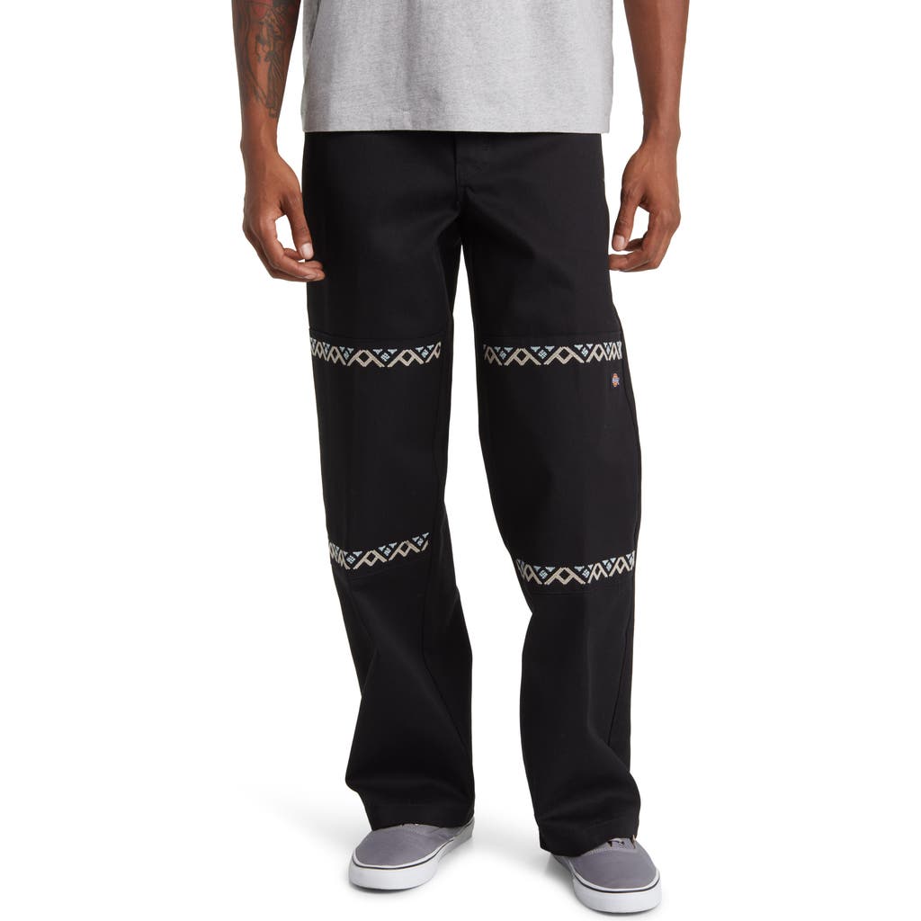 Dickies Wichita Double Knee Embroidered Twill Pants In Black
