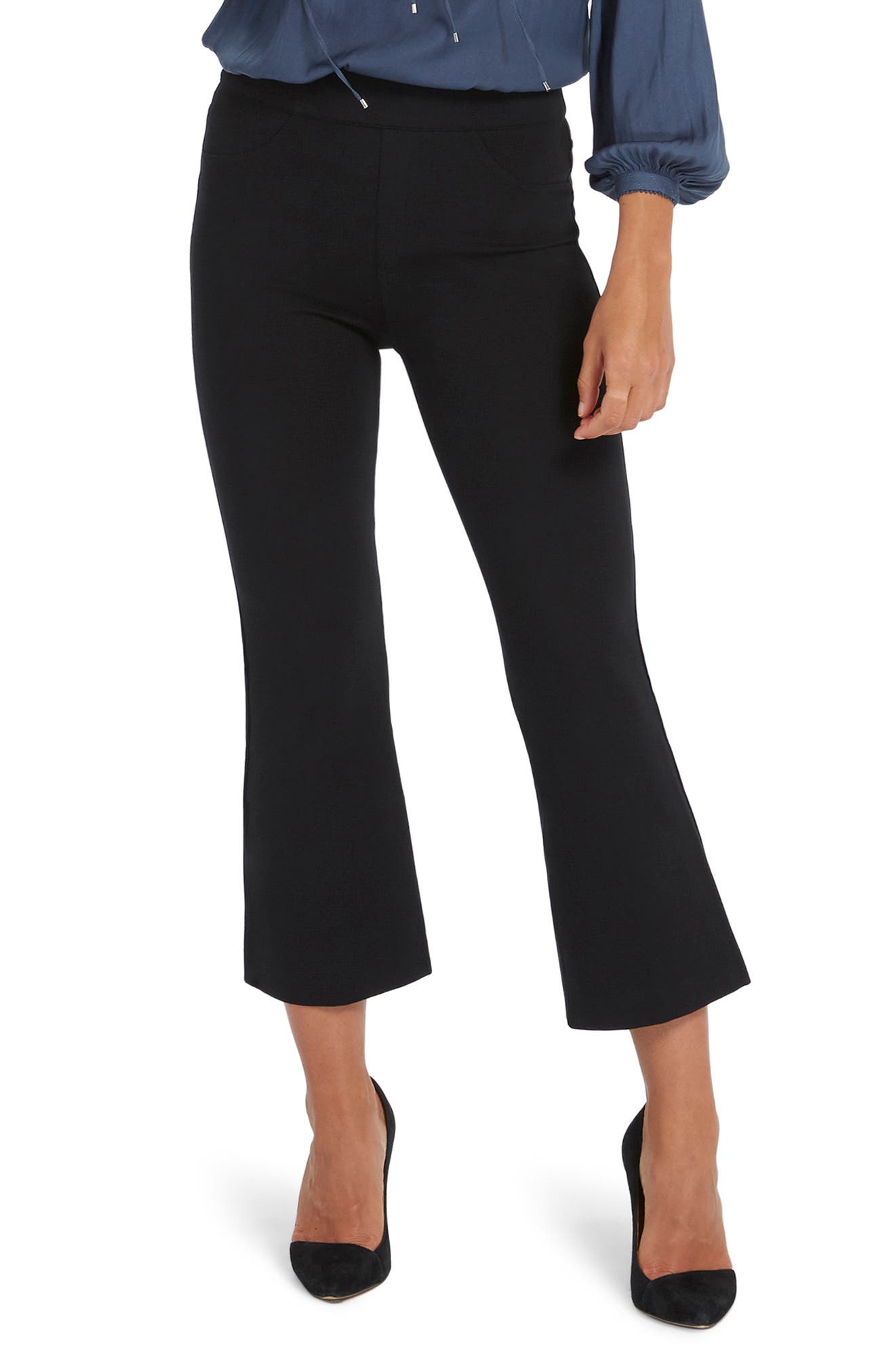 black plus size flare pants
