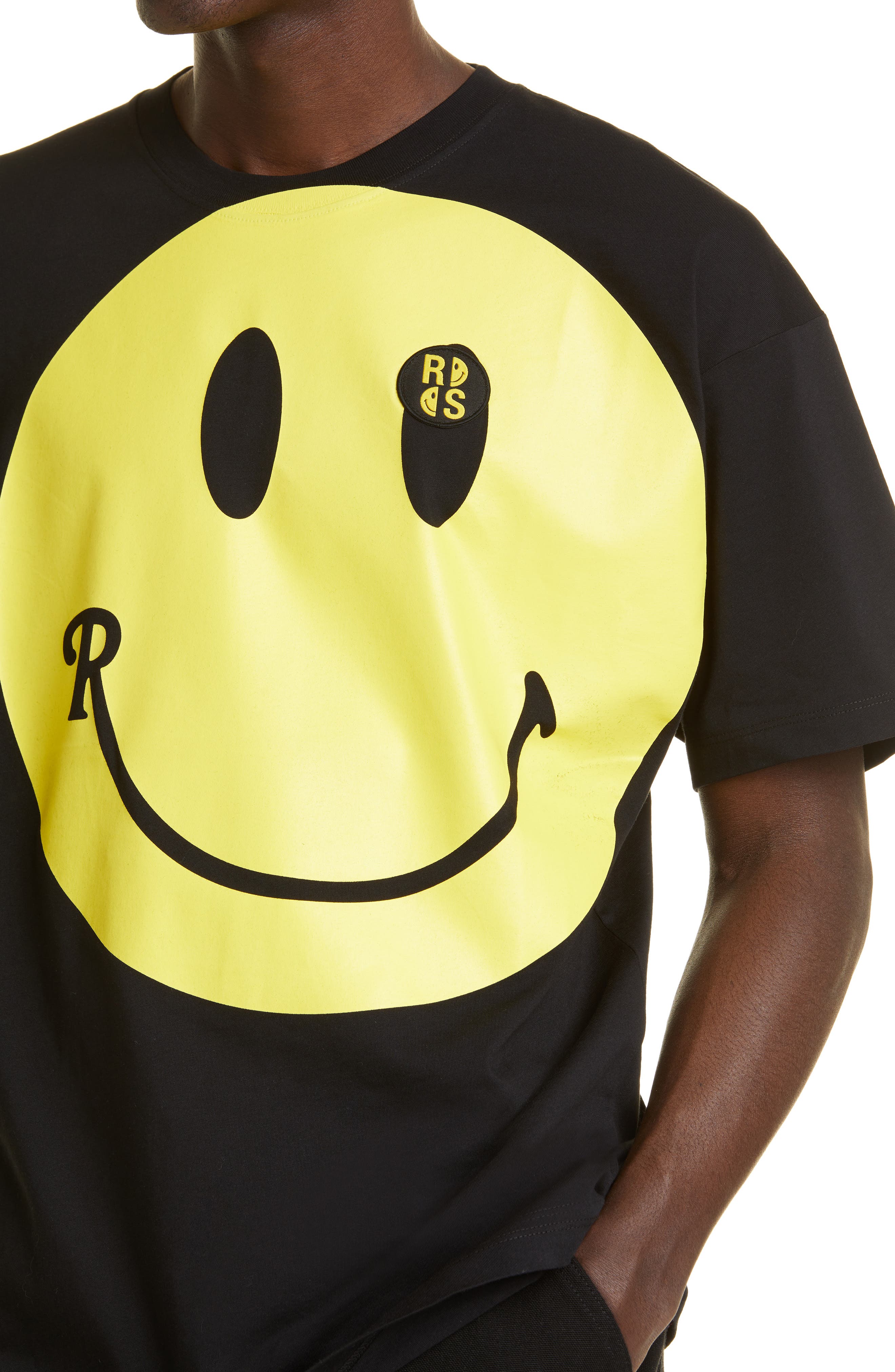 Retro Sunrise Smiley Headphones Music T-Shirt
