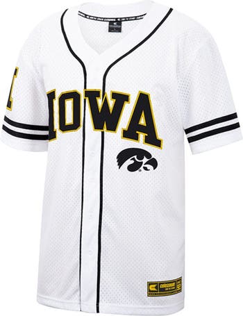 Men's Colosseum Black Iowa Hawkeyes Free Spirited Mesh Button-Up Baseball  Jersey