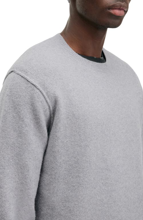 Allsaints Patern Crewneck Sweater In Gunmetal Grey