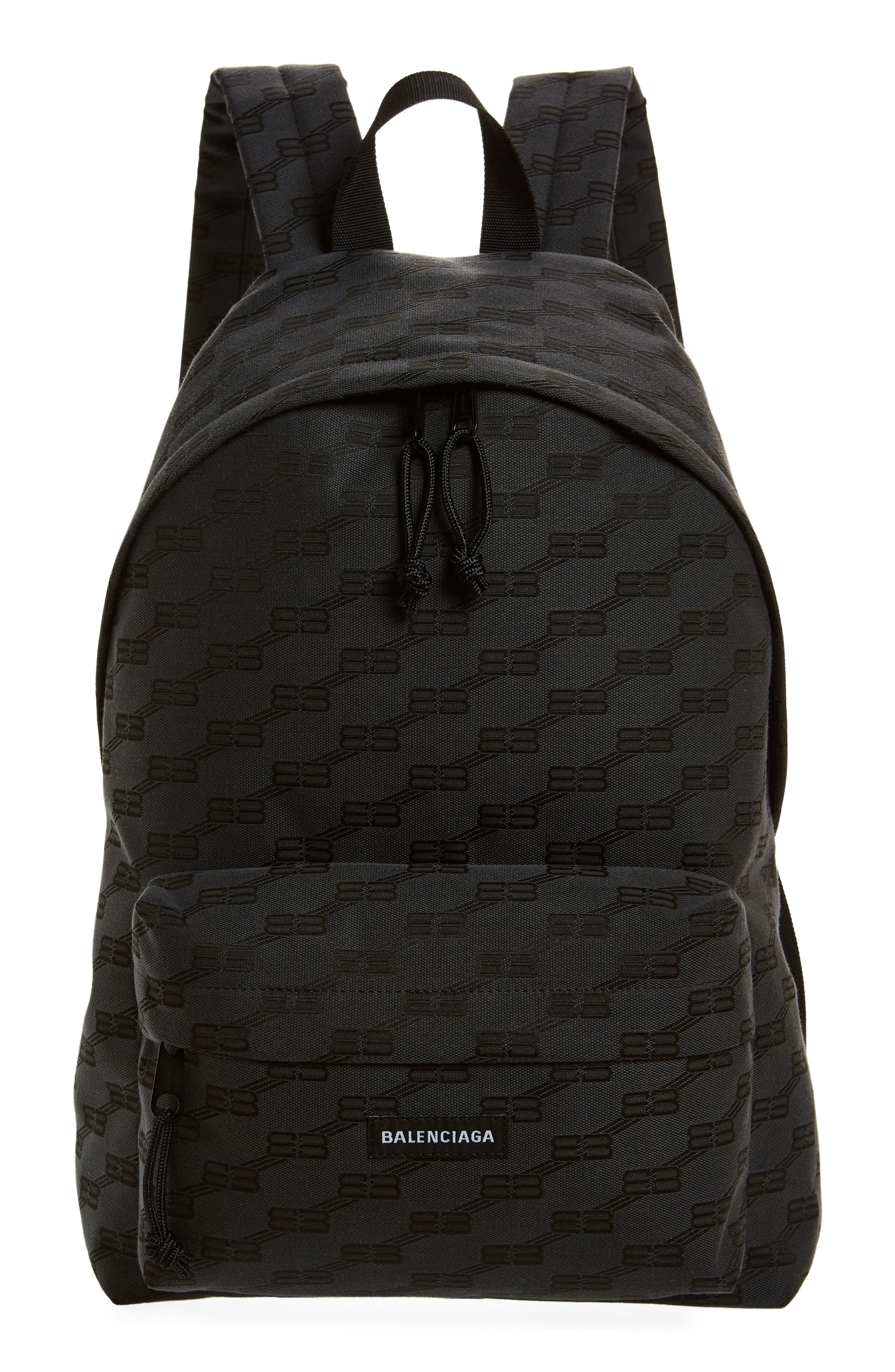 Balenciaga BB Monogram Jacquard Canvas Backpack in Black | Smart