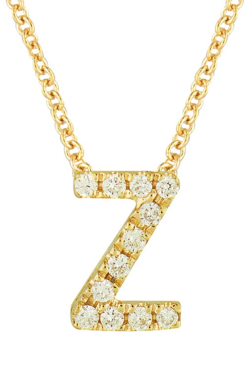 Bony Levy 18k Gold Pavé Diamond Initial Pendant Necklace In 18k Yellow Gold - Z