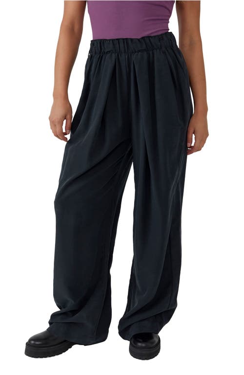 Shop Free People Nothin' To Say Wide Leg Pants In Black