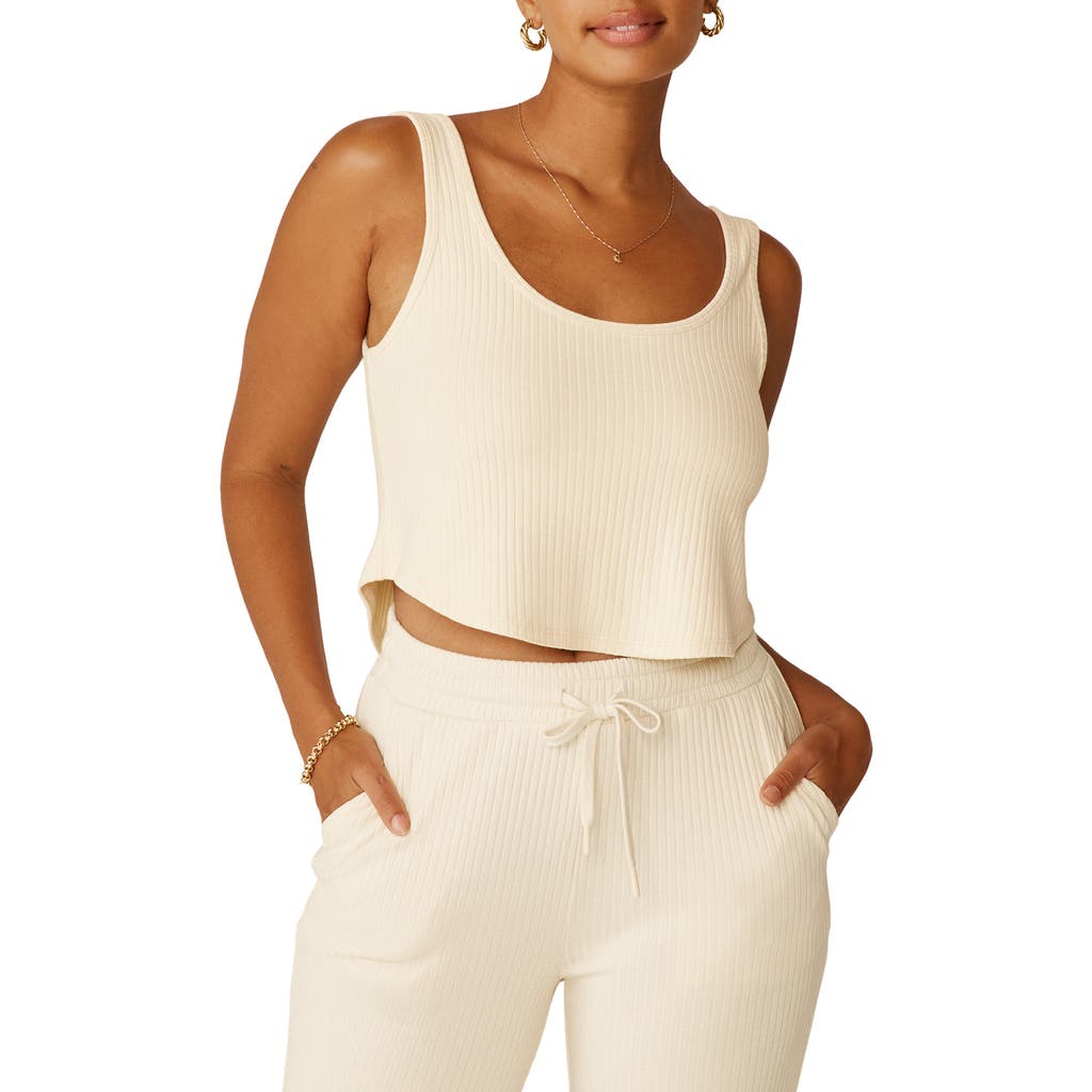 Beyond Yoga Well Traveled Crop Tank In Ivory