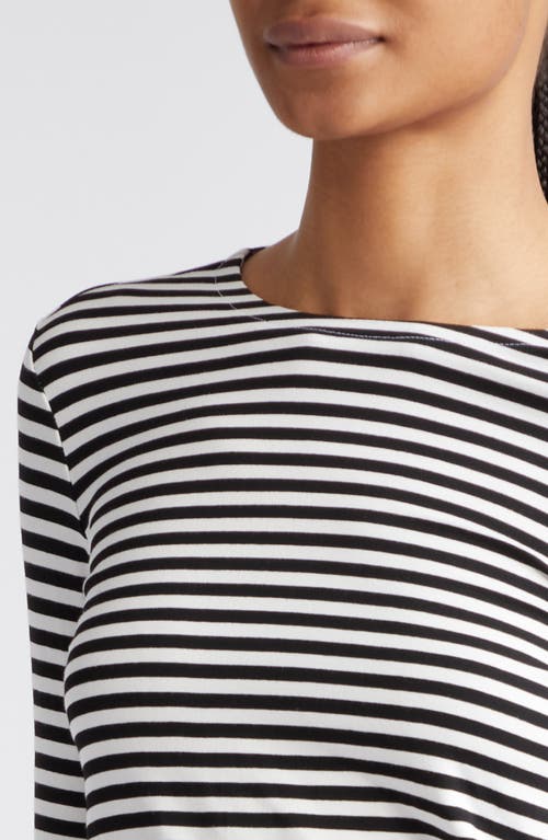 Shop L Agence L'agence Tess Stripe T-shirt In Black/white Stripe