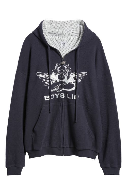 Boys Lie Guarded Angel Cotton Hoodie In Black