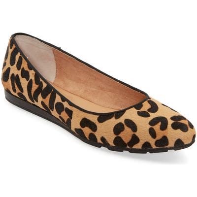 Me Too Alina Genuine Calf Hair Hidden Wedge Flat- Beige