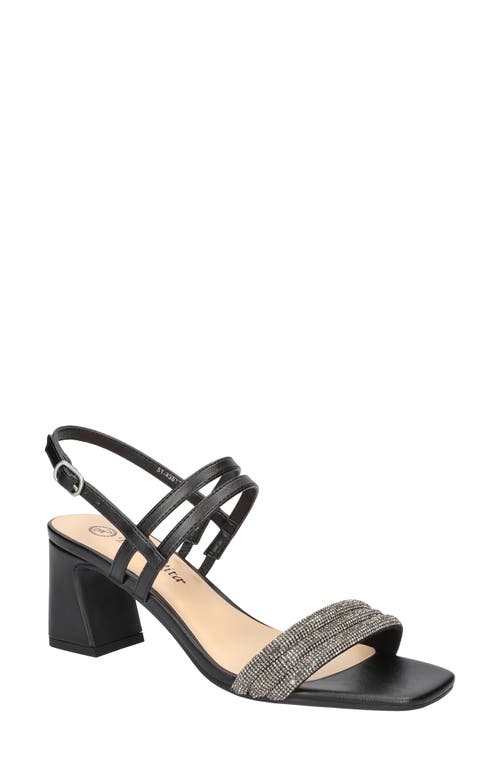 Bella Vita Womens Embellished Manmade Block Heels In Black