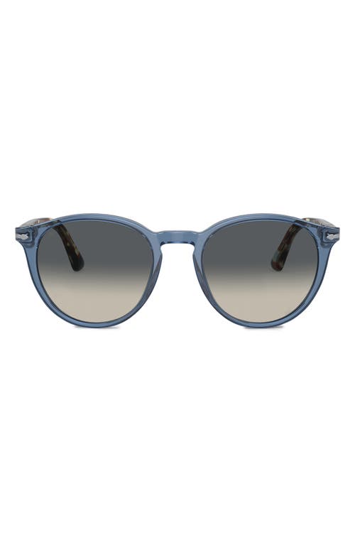 Persol Phantos 52mm Gradient Round Sunglasses in Navy at Nordstrom