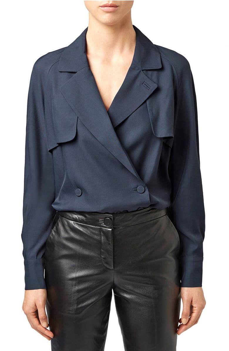 Topshop Unique 'Coterill' Double Breasted Blouse | Nordstrom