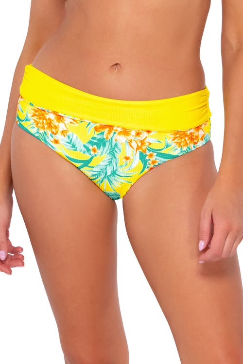 Shop Sunsets Capri High Waist In Golden Tropics Sandbar Rib