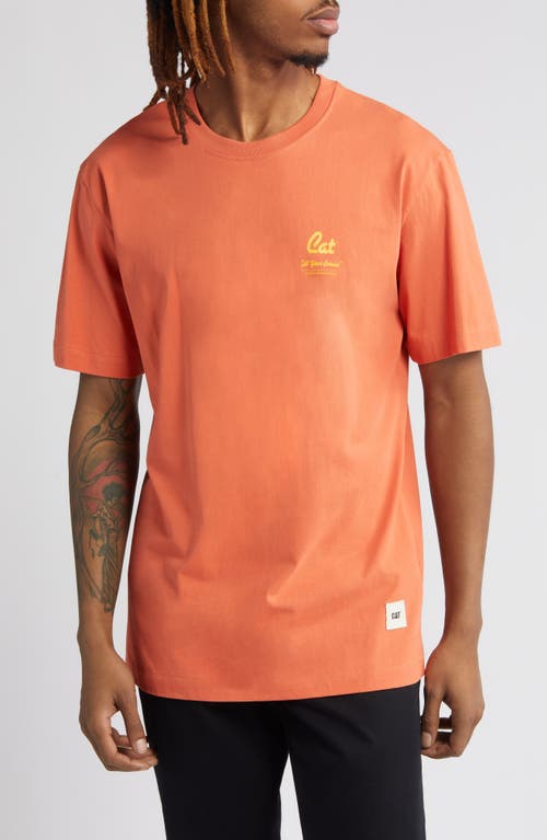 Service Graphic T-Shirt in Orange Rust