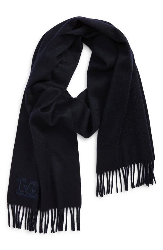 Click to view more detailed imagery on our partner's website Max Mara Dalia Cashmere Scarf In Ultramarine