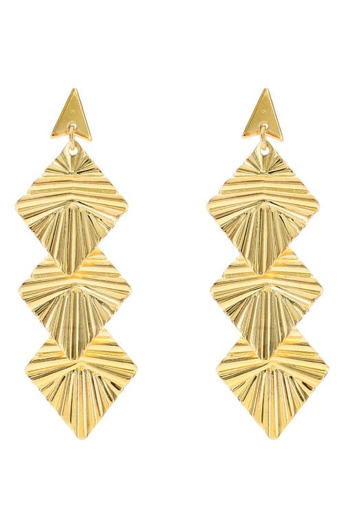 Panacea Geometric Drop Earrings in Gold