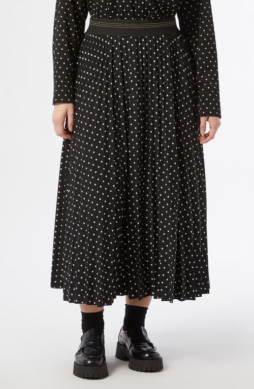 Marina Rinaldi Tanga Polka Dot Jersey Skirt in Black 