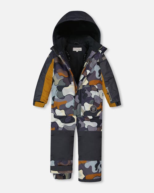 Shop Deux Par Deux Little Boy's One Piece Snowsuit Dark Gray Printed Camo