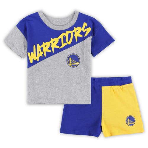 Outerstuff Toddler Royal/Gray Golden State Warriors Super Star T-Shirt & Shorts Set
