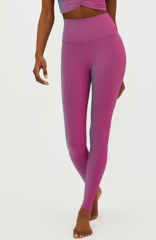 BEACH RIOT BEACH RIOT TAYLER RIB TWO-TONE LEGGINGS 
