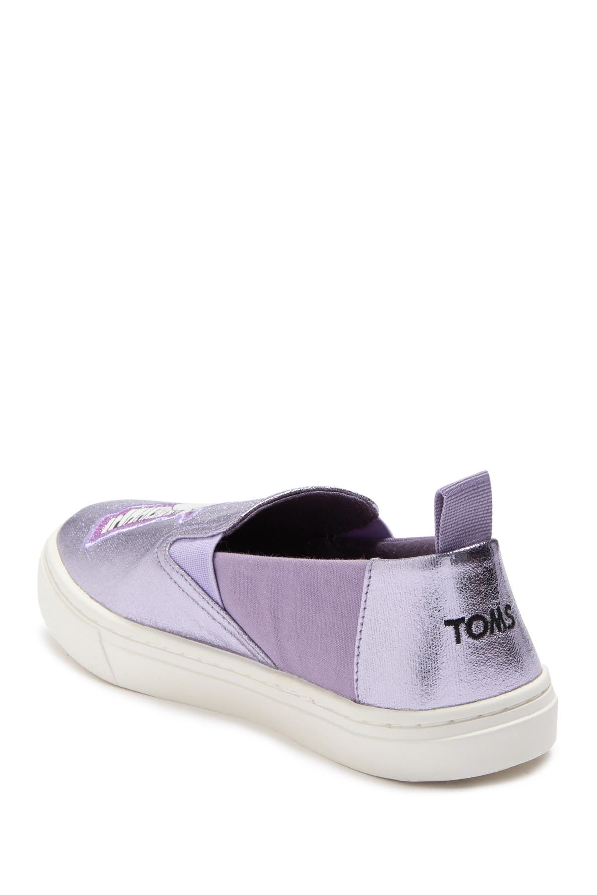 Toms Kids' Luca Foiled Slip-on Sneaker In Medium Purple
