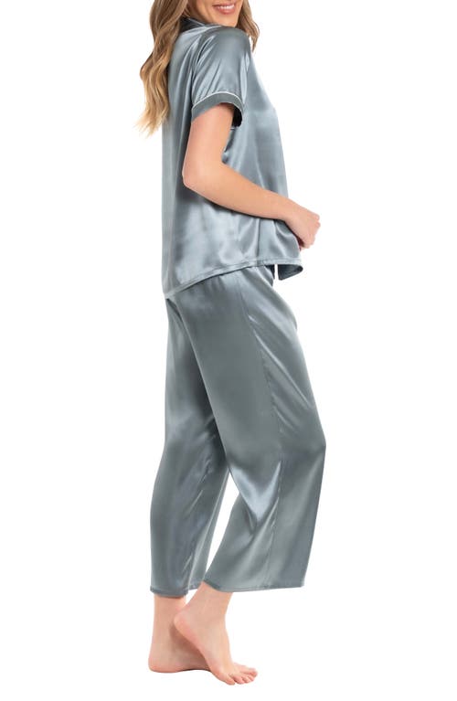 Shop In Bloom By Jonquil Satin Collared Pajamas In Sage