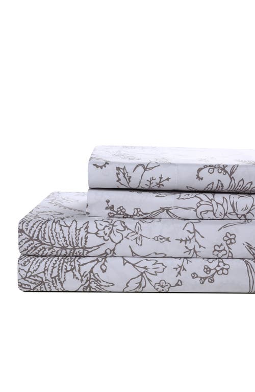 Shop Southshore Fine Linens Winter Brush Sheet Set In White W/warm Sand Flowers