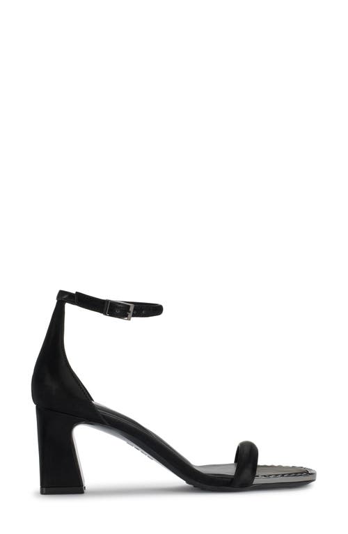 Dkny Waylin Ankle Strap Womens Adjustable Faux Leather Slingback Heels In Black