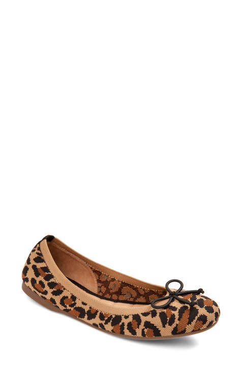 gray leopard flats