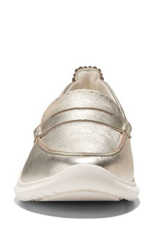 Cole Haan Zerogrand Meritt Leather Loafers In Soft Gold