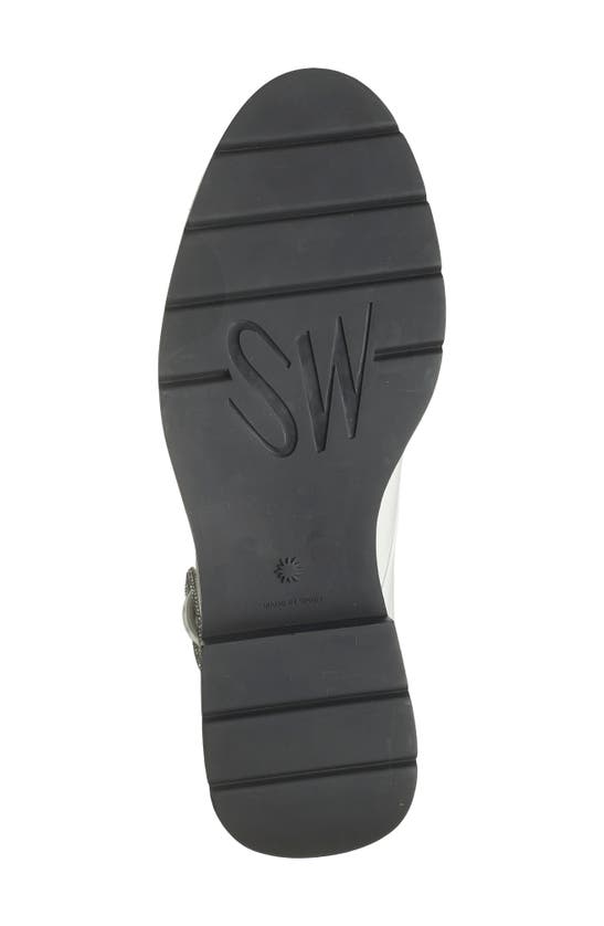 Stuart Weitzman Crystal Buckle Zip Bootie The Sw Outlet In White.