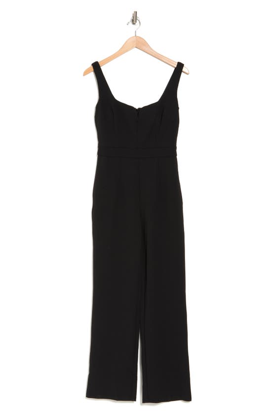 Donna Morgan Notched Sleeveless Jumpsuit In Black