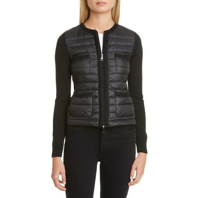 Moncler Quilted Down Jacket, Black
