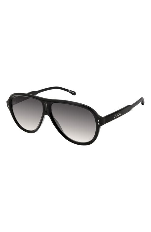 Isabel Marant 60mm Gradient Aviator Sunglasses<br /> In Black
