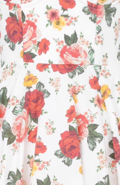 Shop House Of Cb Mademoiselle Bustier Stretch Satin Midi Dress In Rose Print