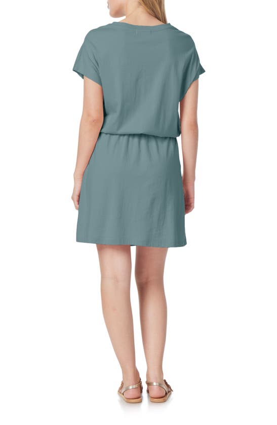 Shop C&c California Barbara Dolman Sleeve Pocket Jersey Dress In Stormy Sea