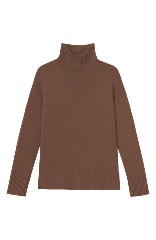 Shop Lafayette 148 New York Mélange Cashmere Sweater In Wood