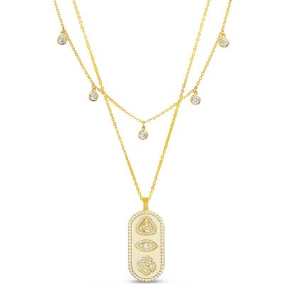 Lesa Michele Layered Bar Pendant Necklace