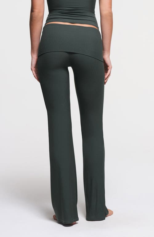 Shop Skims Soft Lounge Foldover Pants In Deep Sea