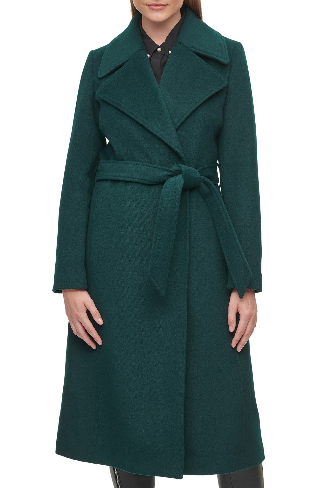 emerald wool coat