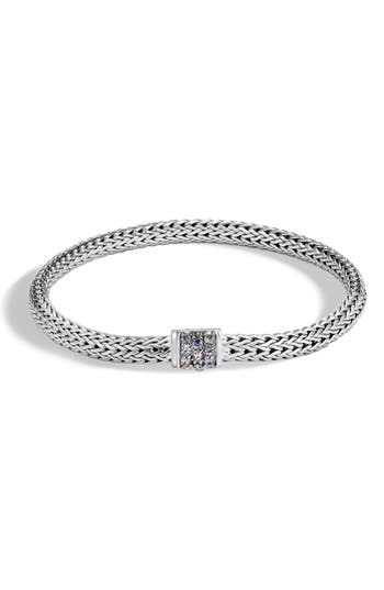 John Hardy Sapphire Charm Chain Bracelet In Silver
