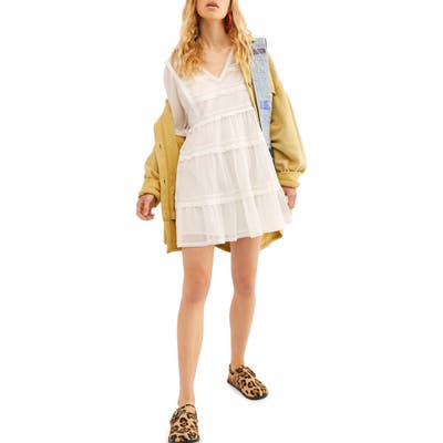 Free People Berlin Trapeze Minidress, White