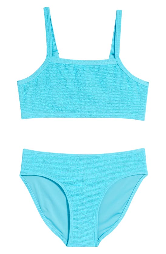 Shop Zella Girl Kids' Paradise Two-piece Swimsuit In Teal Scuba